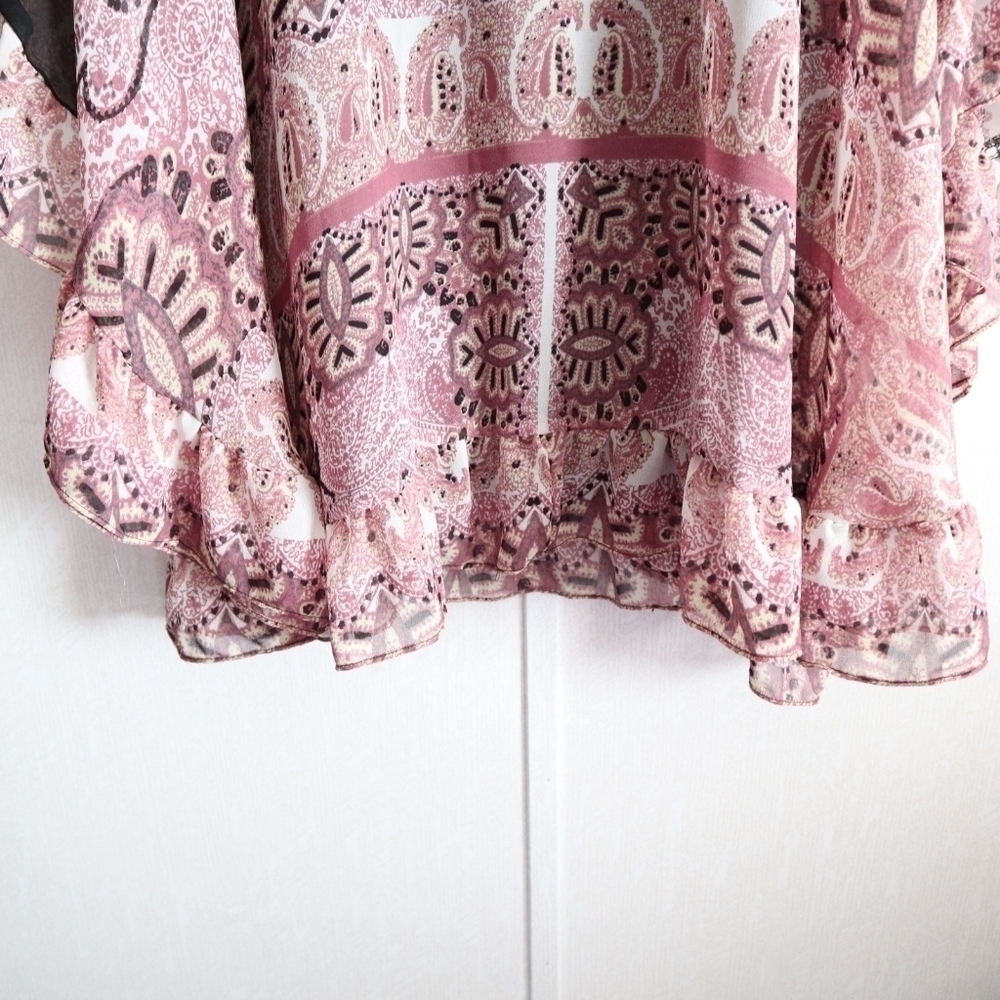 FREE People Marla Dreams Dress Black Combo Purple Floral Boho Hippie Slouchy - Picture 9 of 11